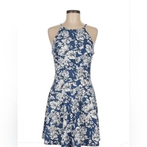 Navy Floral Women's Mini Dress